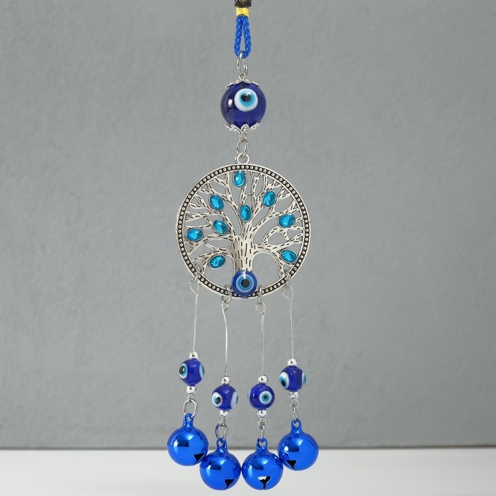Подвеска от сглаза металл  Подвеска от сглаза металл "Дерево с колокольчиками" 27 см