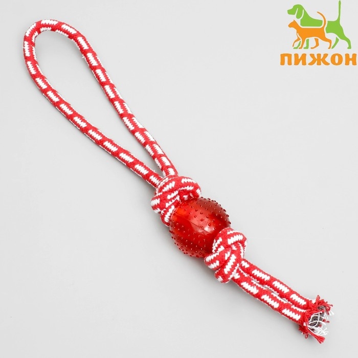 Игрушка канатная Игрушка канатная "Узел с мячиком", до 80 г, микс цветов