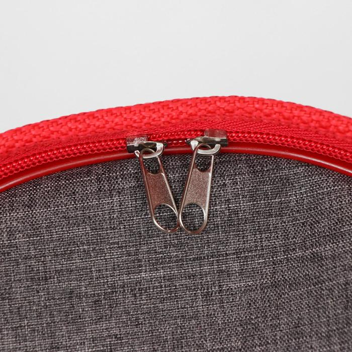 Сумка - переноскадля животных, каркасная, складная, 46 х 28,5 х 26 см, красно-серая Сумка - переноскадля животных, каркасная, складная, 46 х 28,5 х 26 см, красно-серая