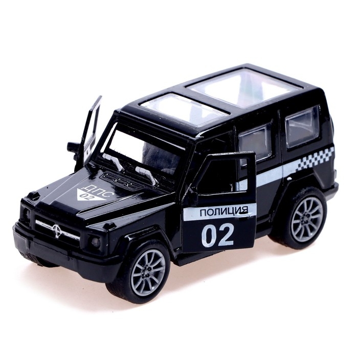 Машина металлическая «Полиция», 1:48, инерция, открываются двери, цвет чёрный Машина металлическая «Полиция», 1:48, инерция, открываются двери, цвет чёрный