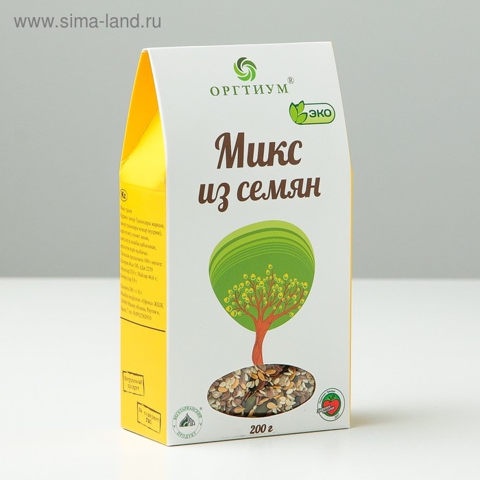 Микс из семян: лён тёмный и светлый, кунжут тёмный и светлый, очищенные тыквенные семечки и ядра подсолнуха, 200 г Микс из семян: лён тёмный и светлый, кунжут тёмный и светлый, очищенные тыквенные семечки и ядра подсолнуха, 200 г