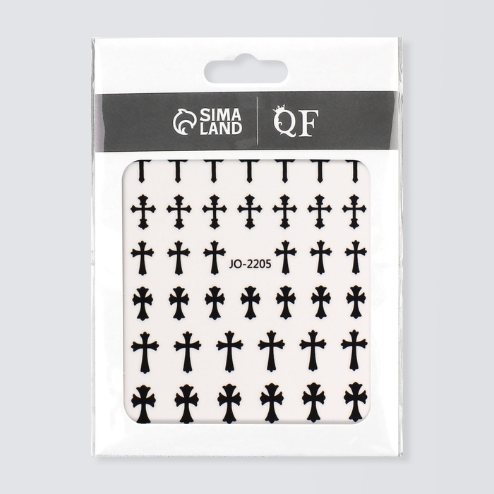 Наклейки для ногтей «Крест», цвет черный Наклейки для ногтей «Крест», цвет черный