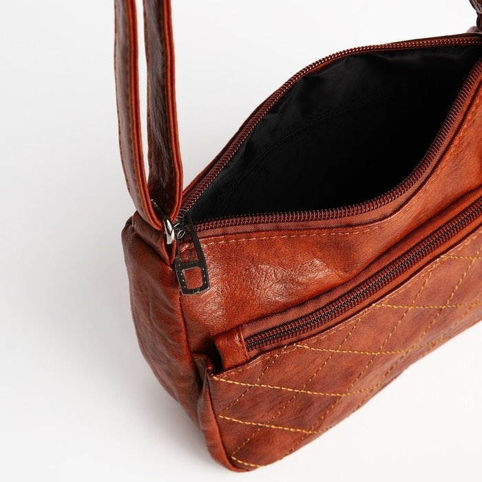 Сумка кросс-боди на молнии, цвет коричневый Сумка кросс-боди на молнии, цвет коричневый