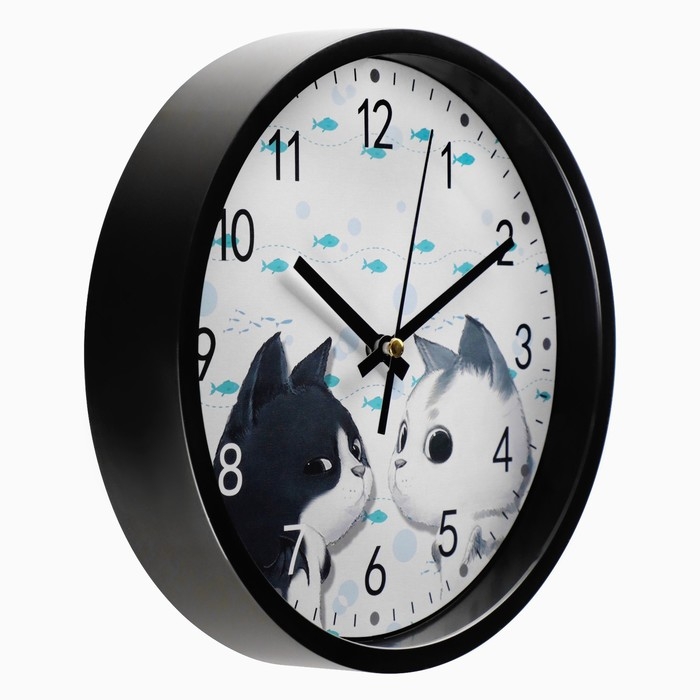 Часы настенные интерьерные Часы настенные интерьерные"Котики", d-20 см, бесшумные