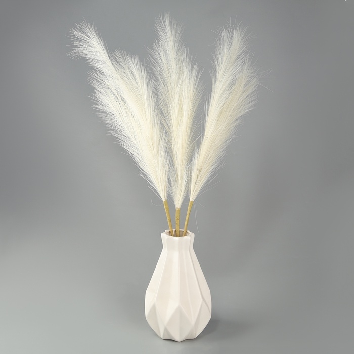 Пампасная искусственная трава, высота 70 см, набор 3 шт., цвет молочный Пампасная искусственная трава, высота 70 см, набор 3 шт., цвет молочный
