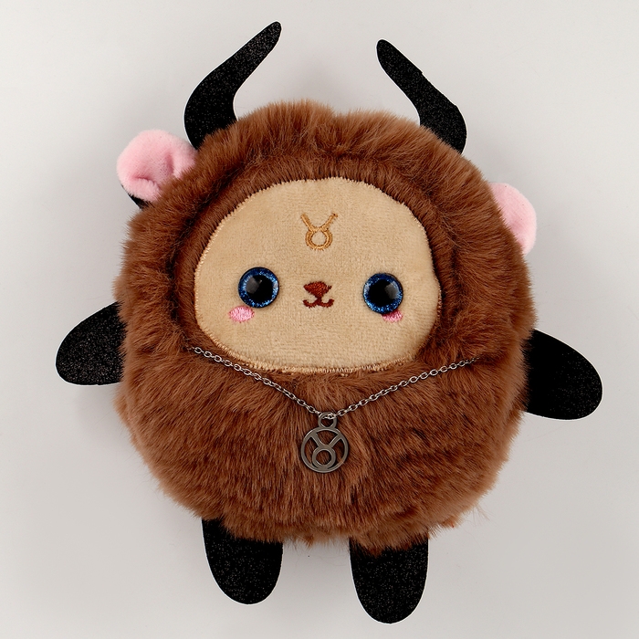 Мягкая игрушка — Зодиак «Создай своё украшение. Телец», с кулоном Мягкая игрушка — Зодиак «Создай своё украшение. Телец», с кулоном