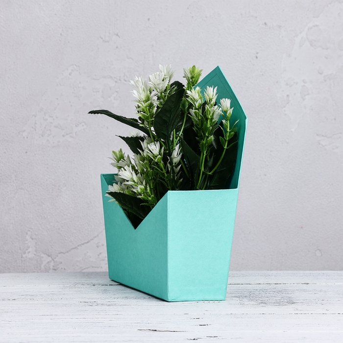 Конверт трапеция  однотонный, бирюзовый 19,5 х 23 х 8 см Конверт трапеция  однотонный, бирюзовый 19,5 х 23 х 8 см