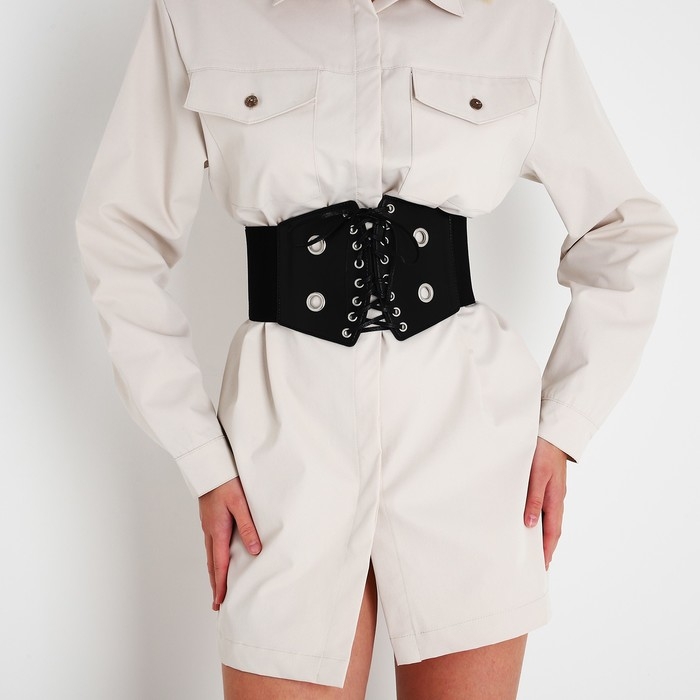 Корсет на кнопках, высота 10-14 см, цвет чёрный Корсет на кнопках, высота 10-14 см, цвет чёрный