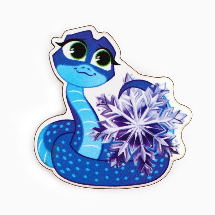 Значок новогодний «Змейка» 3,8 х 3,9 см Значок новогодний «Змейка» 3,8 х 3,9 см