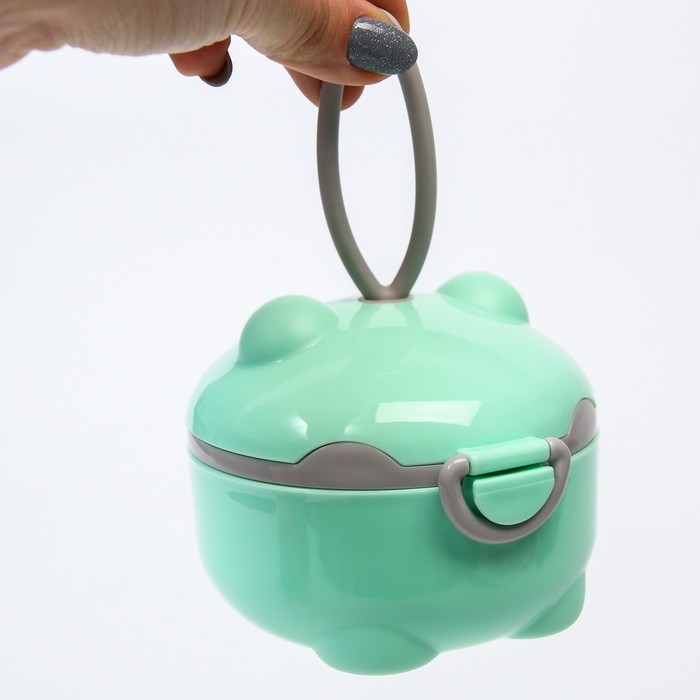 Контейнер для детского питания Мишка 2, 150 мл, цвет бирюзовый Контейнер для детского питания Мишка 2, 150 мл, цвет бирюзовый