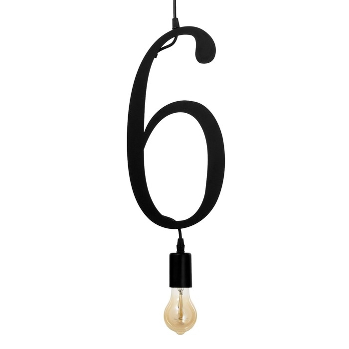 Светильник BayerLux "Цифра 6" E27 40Вт черный 35х20 см
