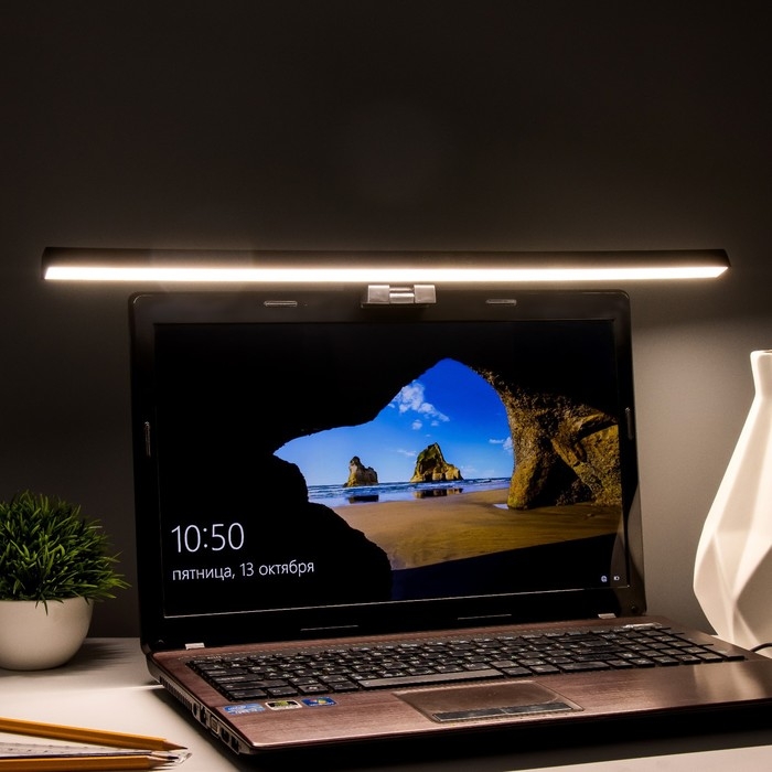 Светильник для монитора Светильник для монитора "Люкс" LED 5Вт 3000К-6000К 249Лм Ra85 USB черный 8,3х2,9х50см