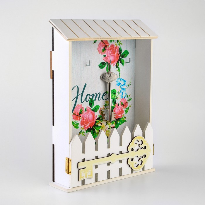 Ключница настенная «Home», цветы, 22,5 х 30,5 х 5,7 см. Ключница настенная «Home», цветы, 22,5 х 30,5 х 5,7 см.