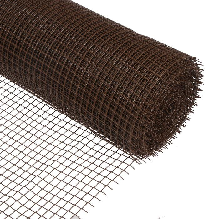 Сетка садовая, 1&times;20 м, ячейка ромб 15&times;15 мм, пластиковая, коричневая, Greengo, в рулоне