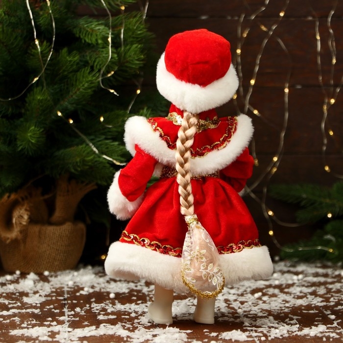 Снегурочка Снегурочка "В пышной шубке" 14х30 см, красный