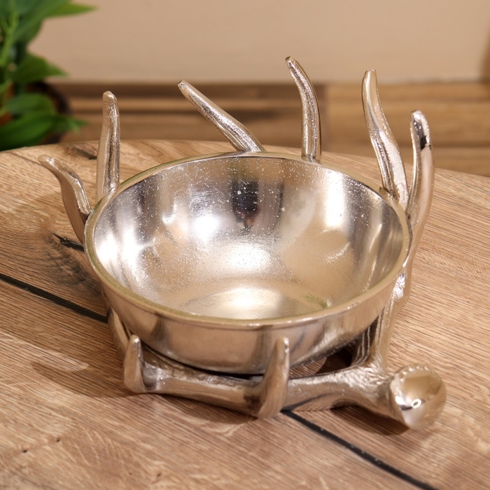 Блюдо Блюдо "Рога" алюминий 22х22х13 см