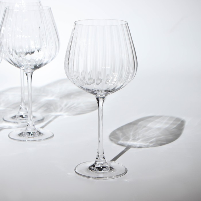Набор стеклянных бокалов для вина Columba Optic, 640 мл, 6 шт Набор стеклянных бокалов для вина Columba Optic, 640 мл, 6 шт