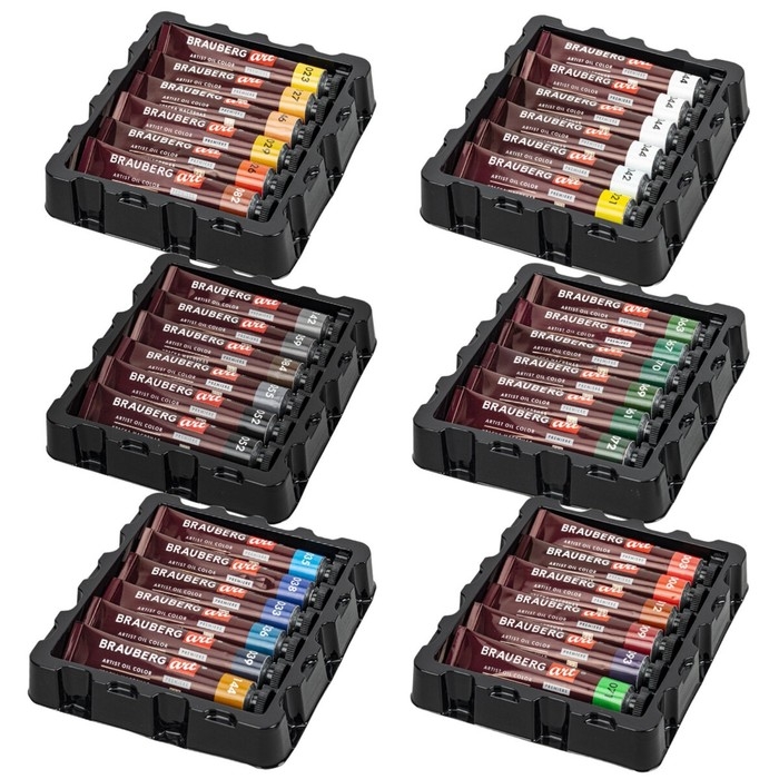 Краска масляная художественная, набор 32 цвета (36 штук) х 22 мл, Brauberg Art Premiere Краска масляная художественная, набор 32 цвета (36 штук) х 22 мл, Brauberg Art Premiere