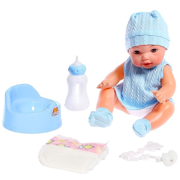 Пупс «Мой малыш» с аксессуарами, пьёт, писает, звуковые функции, МИКС Пупс «Мой малыш» с аксессуарами, пьёт, писает, звуковые функции, МИКС