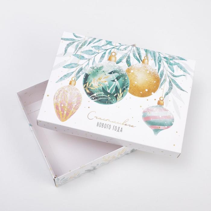 Коробка подарочная новогодняя складная «Новогоднее волшебство», 21 х 15 х 7 см, Новый год Коробка подарочная новогодняя складная «Новогоднее волшебство», 21 х 15 х 7 см, Новый год