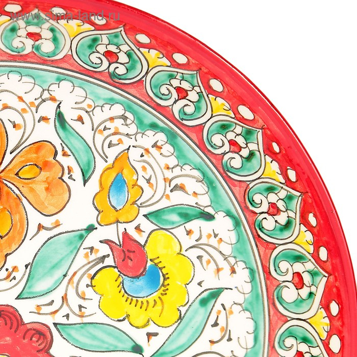 Ляган Риштанская Керамика  Ляган Риштанская Керамика "Турецкий узор" 24,5 см