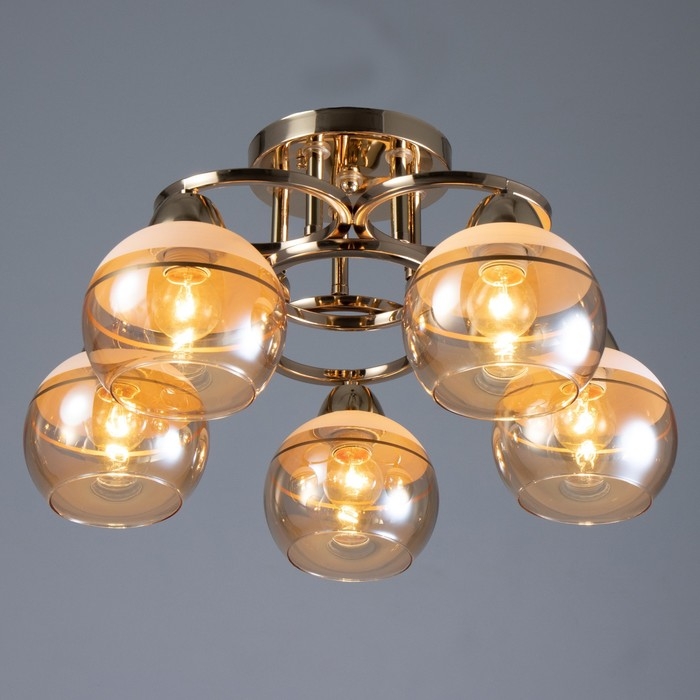 Люстра Люстра "Айрис" 5хЕ27 40Вт золото 47х47х23 см BayerLux