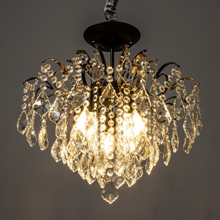 Люстра Люстра "Далила" 5хЕ14 40Вт черный золото 40х40х39см BayerLux