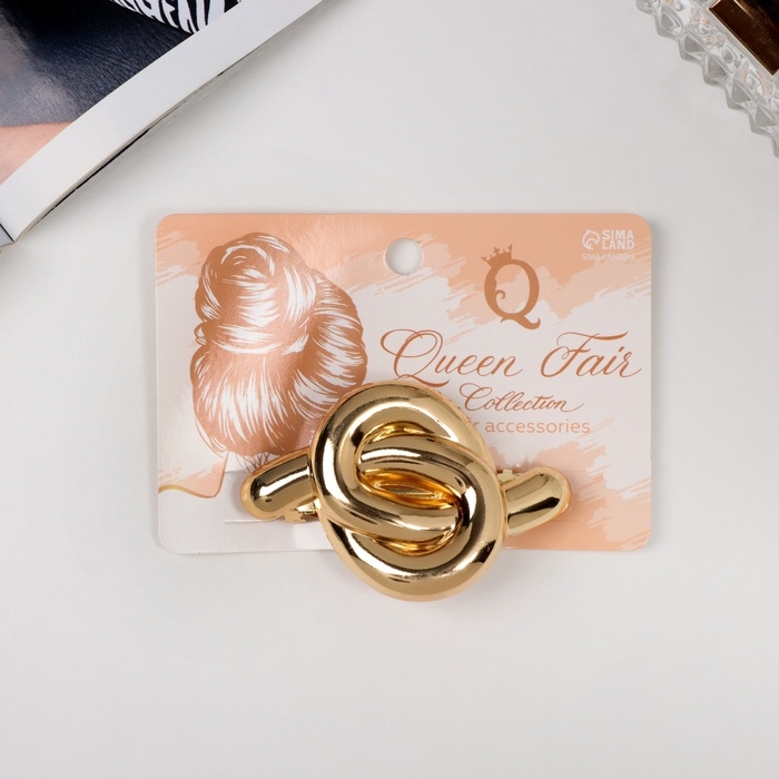 Заколка-автомат для волос Заколка-автомат для волос "Хелле" петли, 6,5 см, золото