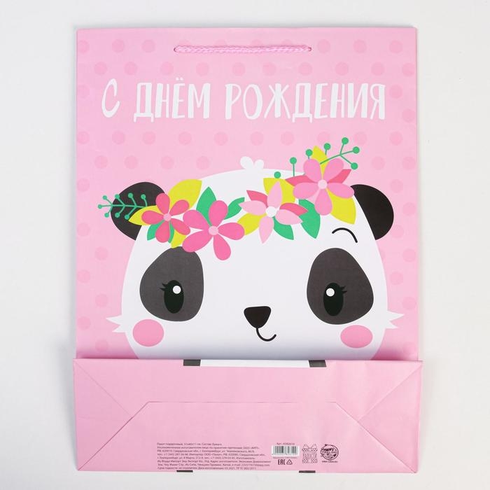 Пакет подарочный ламинированный, упаковка, «С Днём Рождения», L 28 х 38 х 9 см Пакет подарочный ламинированный, упаковка, «С Днём Рождения», L 28 х 38 х 9 см