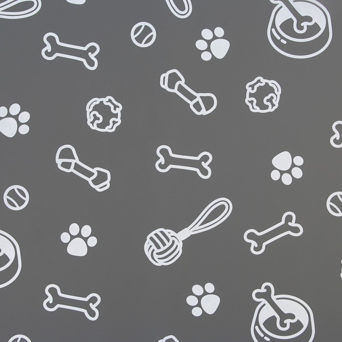 Коврик силиконовый под миску «Паттерн», 30х40 см, серый Коврик силиконовый под миску «Паттерн», 30х40 см, серый