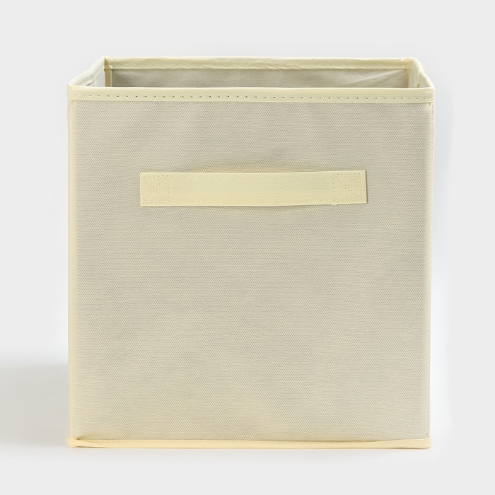 Короб для хранения, 28×28×28 см, набор 3 шт, цвет молочный Короб для хранения, 28×28×28 см, набор 3 шт, цвет молочный