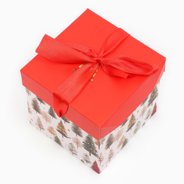 Новый год. Коробка Самосборная "Звезды Новый Год" 10 х 10 х 10 см