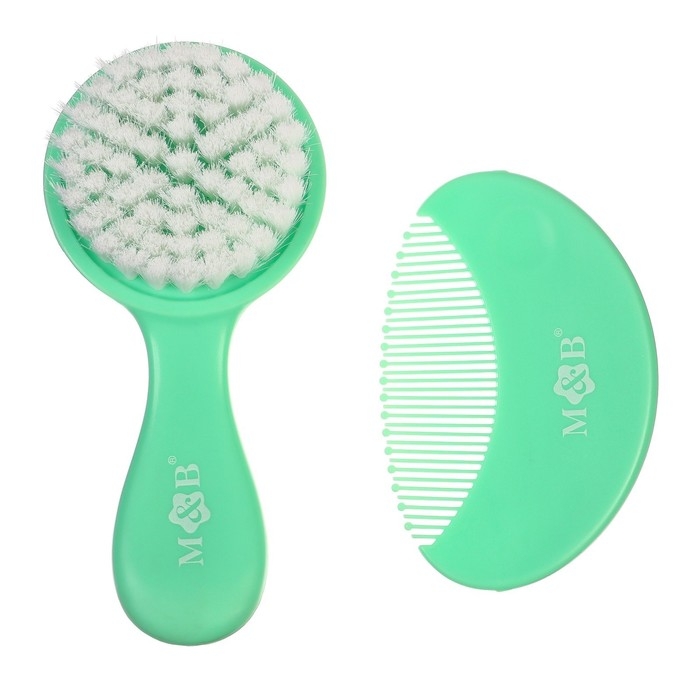 Набор детских расчесок, 2 шт., цвет зеленый Набор детских расчесок, 2 шт., цвет зеленый