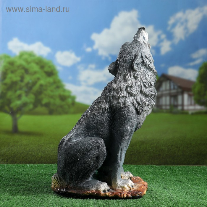 Садовая фигура  Садовая фигура "Волк воющий" 19х30х52см