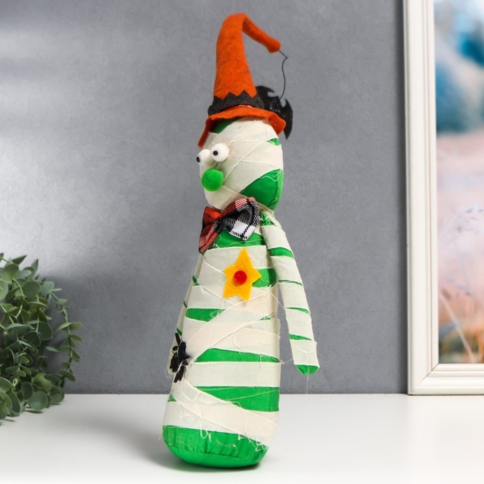 Кукла интерьерная Кукла интерьерная "Мумия в колпаке с летучей мышью" 40х10 см