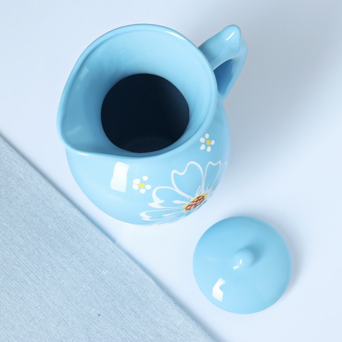 Кувшин Кувшин "Дачный" 1,4л / 22,5х13,5см, ромашка голубая