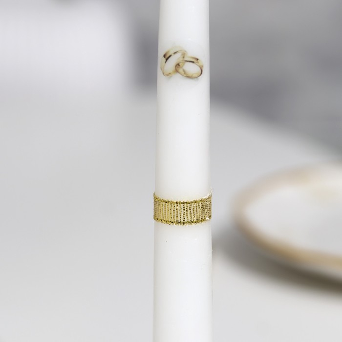 Набор свадебных свечей  Набор свадебных свечей "Совет да любовь" белый: родительские 1,8х15; домашний очаг 5,2х9,5