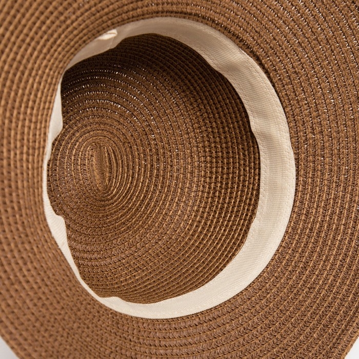 Шляпа женская с цепочкой MINAKU цвет коричневый, размер 56-58 Шляпа женская с цепочкой MINAKU цвет коричневый, размер 56-58