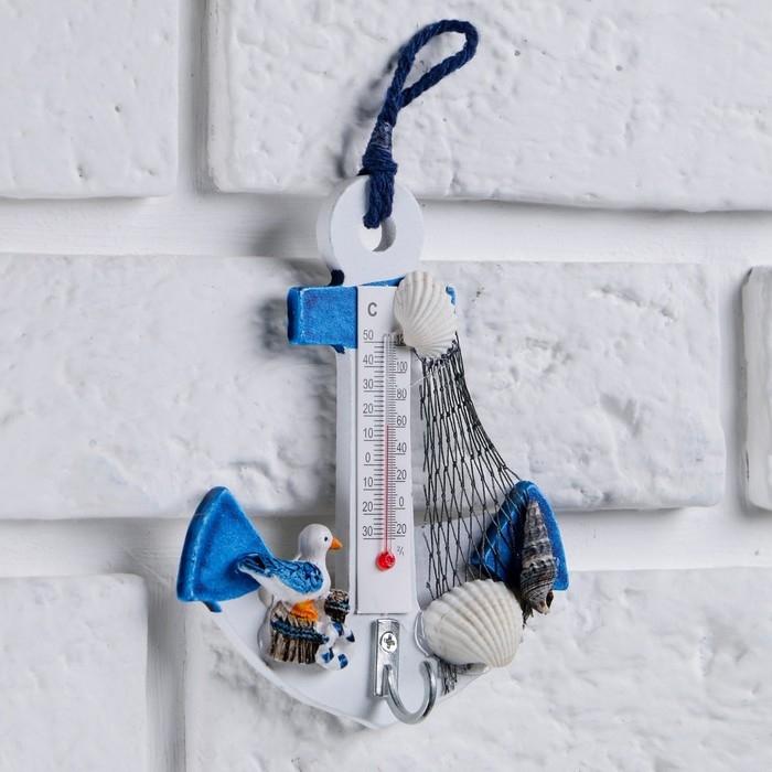 Термометр «Якорь с чайкой», 12 х 9,5 х 2,5 см Термометр «Якорь с чайкой», 12 х 9,5 х 2,5 см