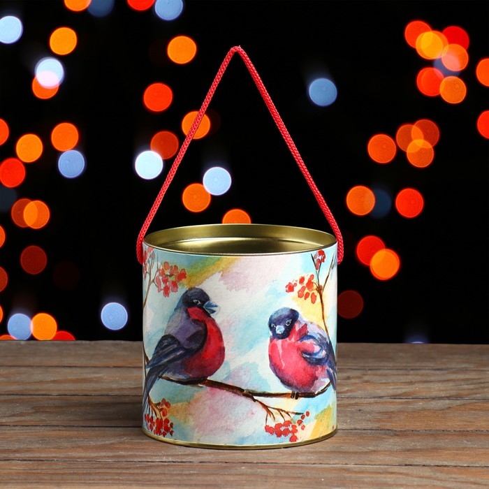 Новый год. Подарочная коробка, тубус «Снегири с рябиной» 120 х 120 мм (100 мм внутр. высота). Новый год. Подарочная коробка, тубус «Снегири с рябиной» 120 х 120 мм (100 мм внутр. высота).