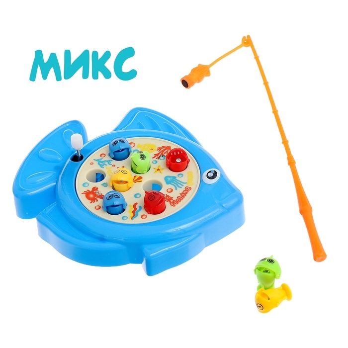 Рыбалка заводная «Рыбка», 8 рыбок, с удочкой, МИКС