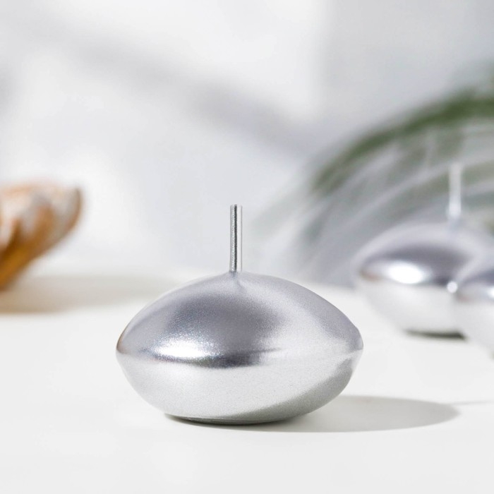 Набор плавающих свечей  Набор плавающих свечей "Овал", 6 штук, серебристая, 4×2см