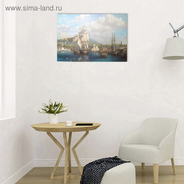 Картина на холсте Картина на холсте "Причалившие" 60*100 см