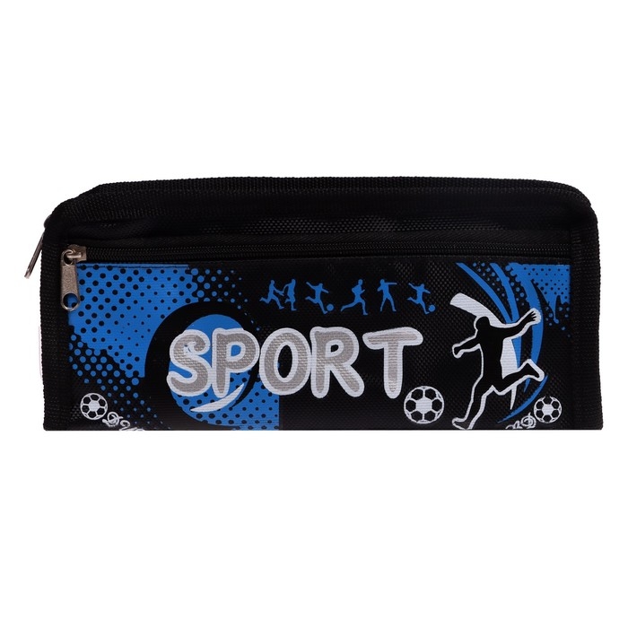 Пенал школьный на молнии 2 отделения Пенал школьный на молнии 2 отделения "Спорт", МИКС