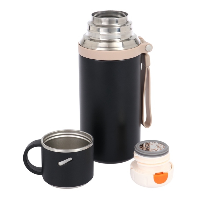 Термос, 600 мл, Drink сохраняет тепло 10 ч, черный Термос, 600 мл, Drink сохраняет тепло 10 ч, черный