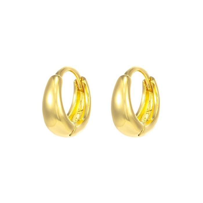 Серьги-кольца XUPING объём, d=1,1 см, цвет золото Серьги-кольца XUPING объём, d=1,1 см, цвет золото