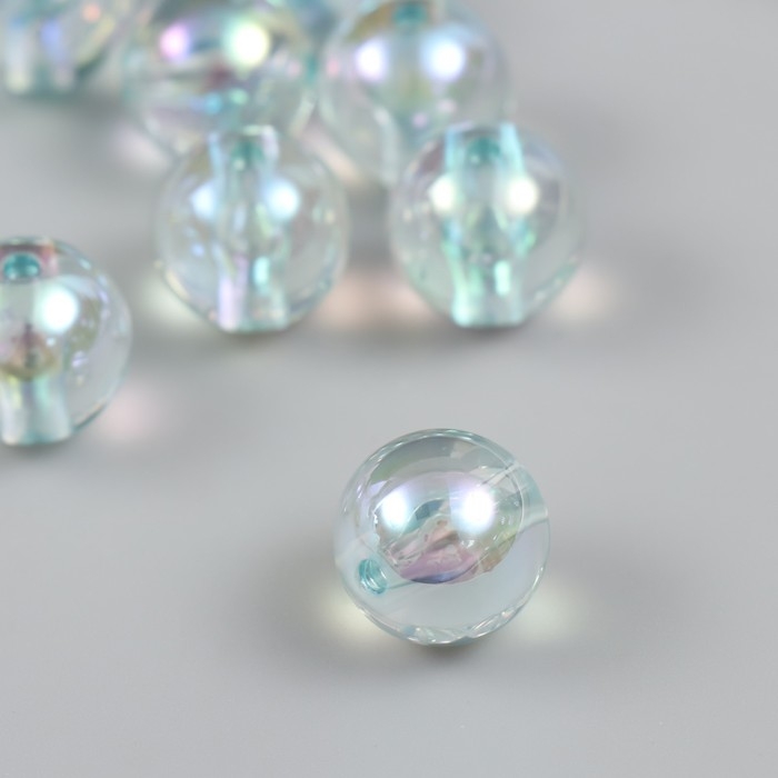 Бусины для творчества пластик Бусины для творчества пластик "Шарик. Мыльный пузырь" d=1,6 см набор 8 шт