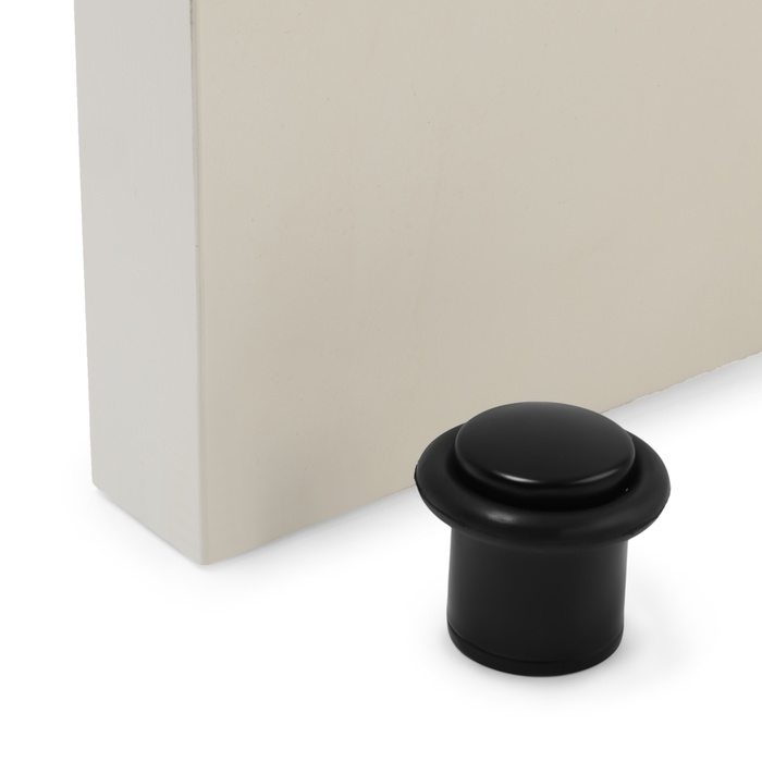 Упор дверной U302BL, d=27 мм, h=40 мм, цвет черный Упор дверной U302BL, d=27 мм, h=40 мм, цвет черный