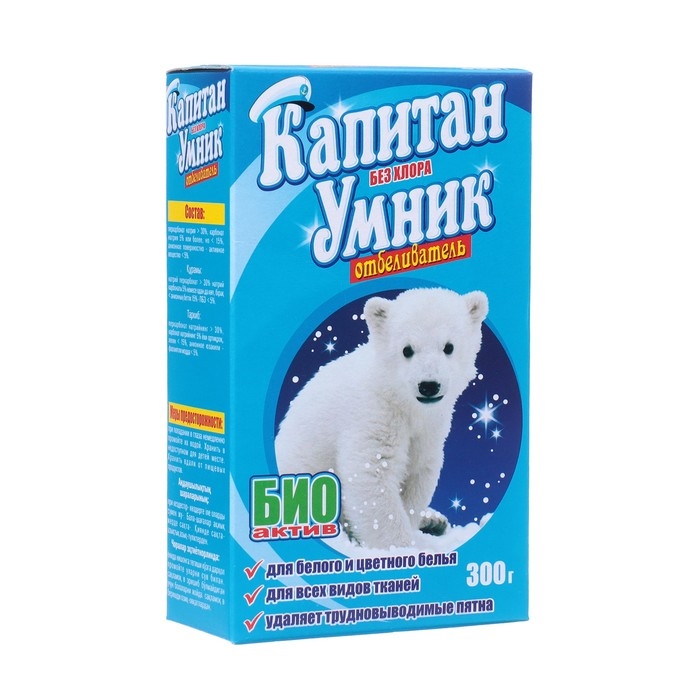 Капитан Умник отбеливатель 300г Капитан Умник отбеливатель 300г