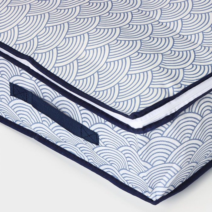 Кофр для хранения вещей «Волна», 80×45×15 см, цвет синий Кофр для хранения вещей «Волна», 80×45×15 см, цвет синий